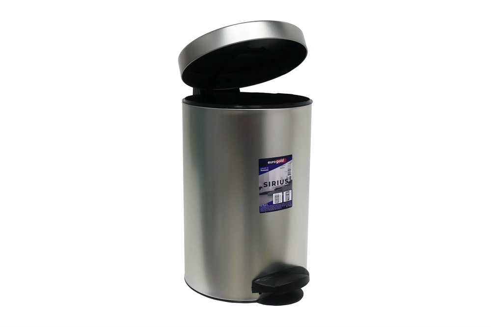 EUROGOLD SIRIUS 14l 40x25cm ezüst pedálos szemetes