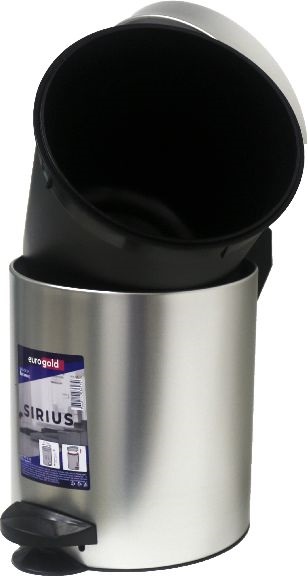 EUROGOLD SIRIUS 5l 19x24cm ezüst pedálos szemetes