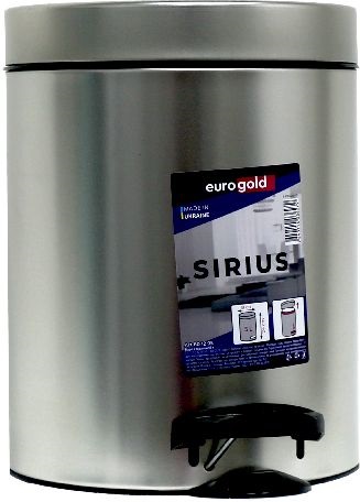 EUROGOLD SIRIUS 5l 19x24cm ezüst pedálos szemetes