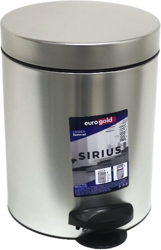 EUROGOLD SIRIUS 5l 19x24cm ezüst pedálos szemetes