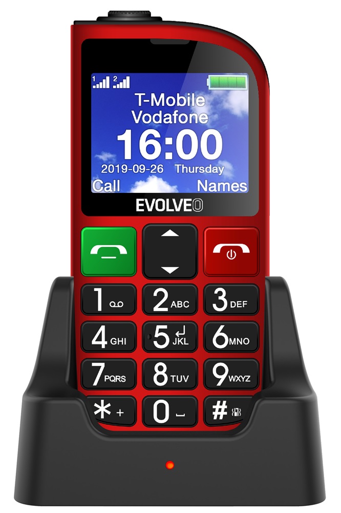 EVOLVEO Easy Phone 800 FMR 2,3" Dual SIM piros mobiltelefon