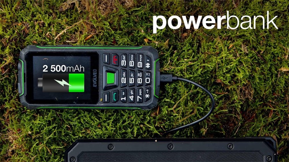 EVOLVEO Strongphone W4 2,8" DualSIM fekete/zöld mobiltelefon