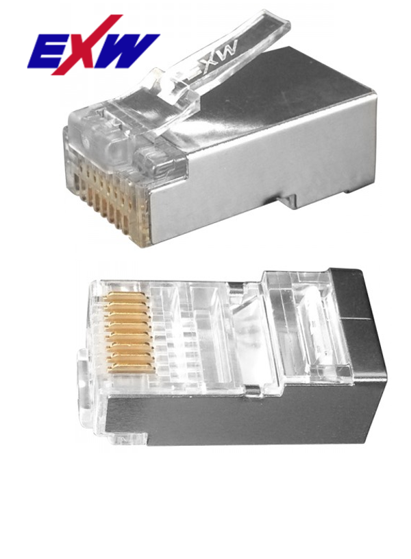 EXW CAT6 STP Modulár Dugó 8P8C RJ45 patch kábelekhez 20db