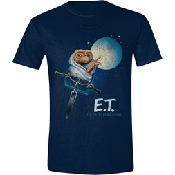 E.T. - Moon Bicycle mintás sötétkék póló, XL méret