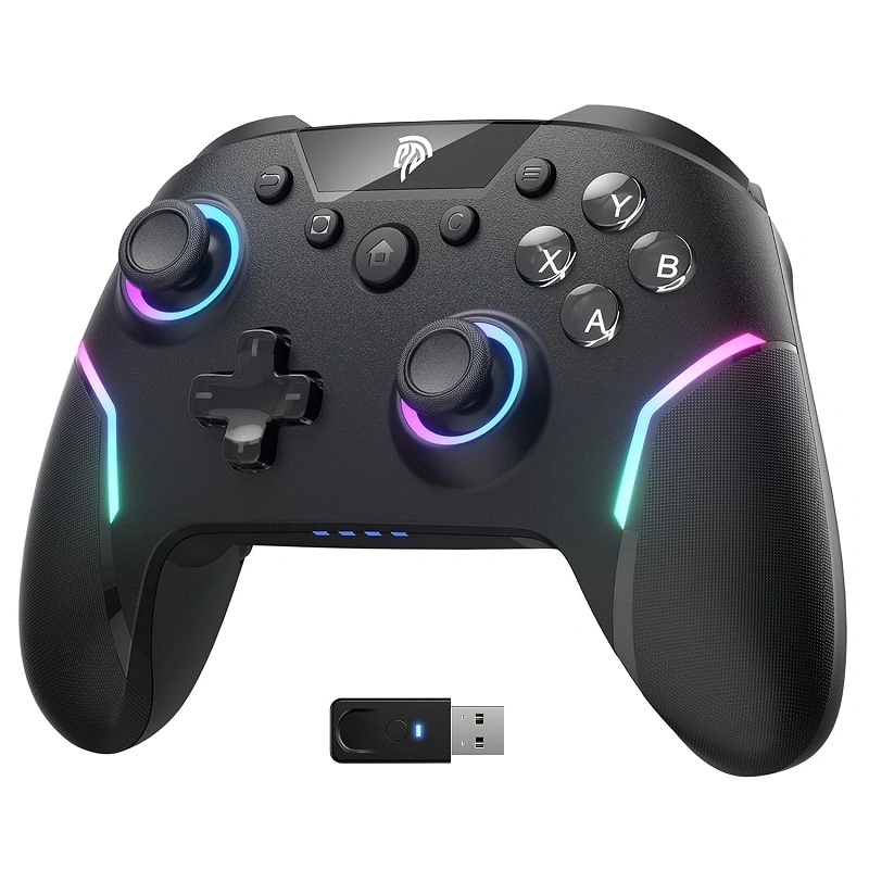 EasySMX X20, RGB, Hall-Effect, 2.4G/Bluetooth, Fekete, vezeték nélküli kontroller