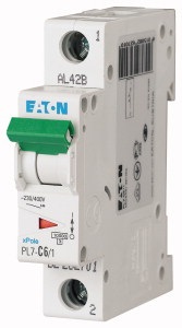 Eaton 262701 10kA 1P C6A kismegszakító
