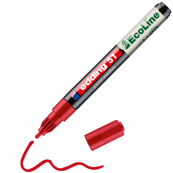 Edding 51 D10 piros lakkmarker