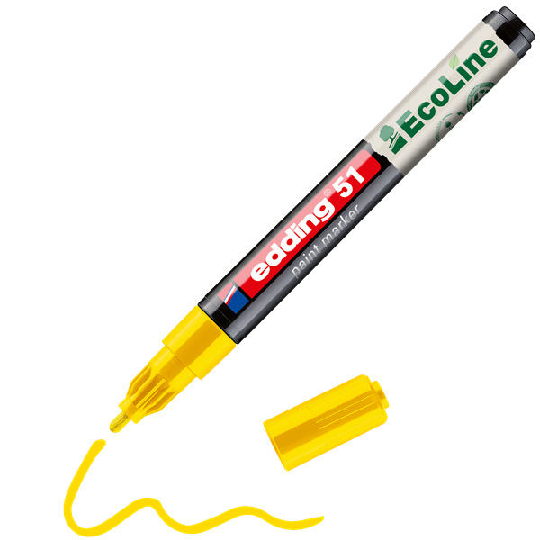 Edding 51 D10 sárga lakkmarker