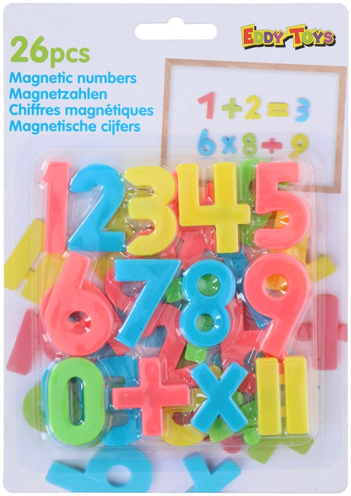 Eddy Toys színes, 26 darabos, mágneses számok
