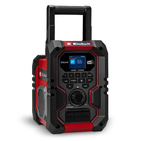 Einhell 3407995 TE-CR 18 Li DAB+/FM/BT – Solo akku és töltő nélkül akkumulátoros rádió