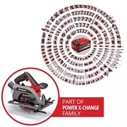 Einhell 4331225 TP-CS 18/165 Li BL – Solo akku és töltő nélkül akkumulátoros kézi körfűrész