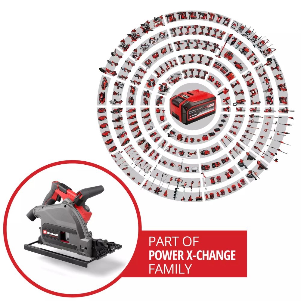 Einhell 4331400 TP-PS 18/165 Li BL – Solo akku és töltő nélkül akkumulátoros merülő körfűrész