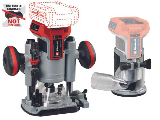 Einhell 4350410 PROFESSIONAL PXC TP-RO 18 Set Li BL - Solo akkus felsőmaró és élmaró