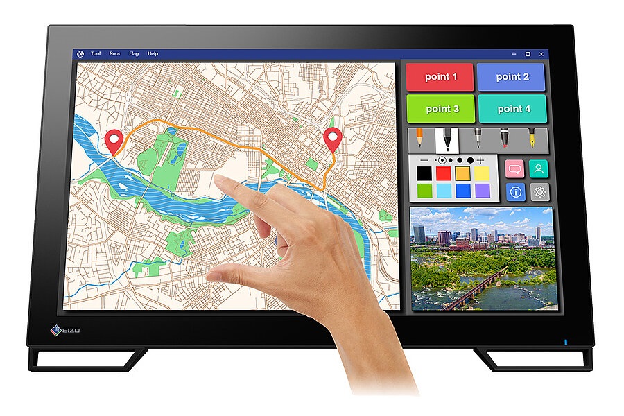Eizo 21,5" FDF2182WT-BK"S" FHD VA DP/VGA/HDMI/USB fekete monitor
