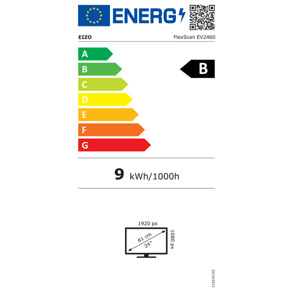 Eizo 23,8" FlexScan EV2460-BK FHD IPS DVI/HDMI/DP/VGA/USB/hangszóró fekete monitor (Használt A)