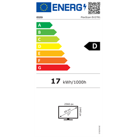 Eizo 27" EV2781-WT EcoView Ultra-Slim QHD IPS DP/HDMI/USB/USB-C fehér monitor