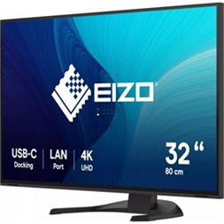 Eizo 32" EV3240X-BK EcoView 4K UHD IPS DP/HDMI/USB/USB-C/LAN fekete monitor