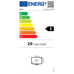 Eizo 37,5" EV3895-WT EcoView Ultra-Slim UWQHD+ IPS DP/HDMI/USB/USB-C fehér monitor