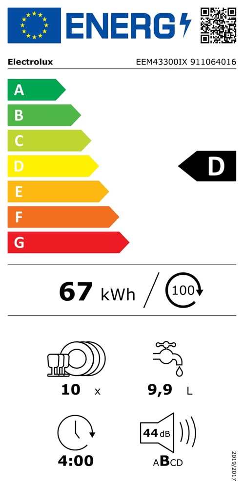 Electrolux EEM43300IX programok száma: 8, beépíthető, 10 terítékes mosogatógép 