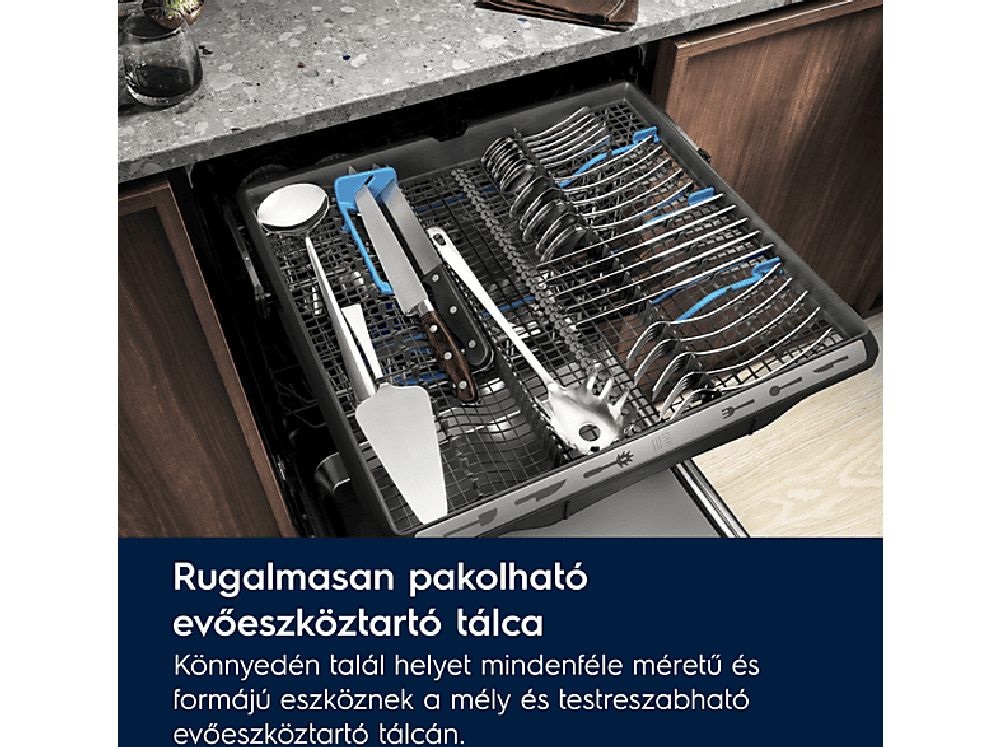 Electrolux EEM48300IX programok száma: 8, beépíthető, 14 terítékes mosogatógép 