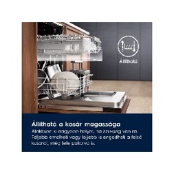 Electrolux EES48400L inox, programok száma: 8, beépíthető, 14 terítékes mosogatógép 