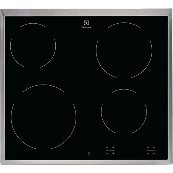 Electrolux EHF6240XXK fekete, beépíthető, elektromos üvegkerámia, főzőzóna: 4, beépíthető méret: 56cm, főzőlap (Újszerű)