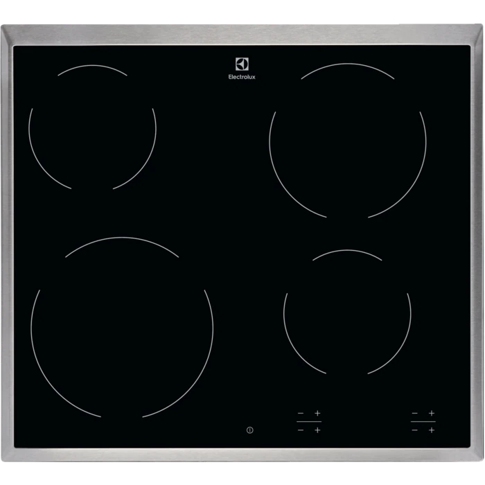 Electrolux EHF6240XXK fekete, beépíthető, elektromos üvegkerámia, főzőzóna: 4, beépíthető méret: 56cm, főzőlap (Újszerű)
