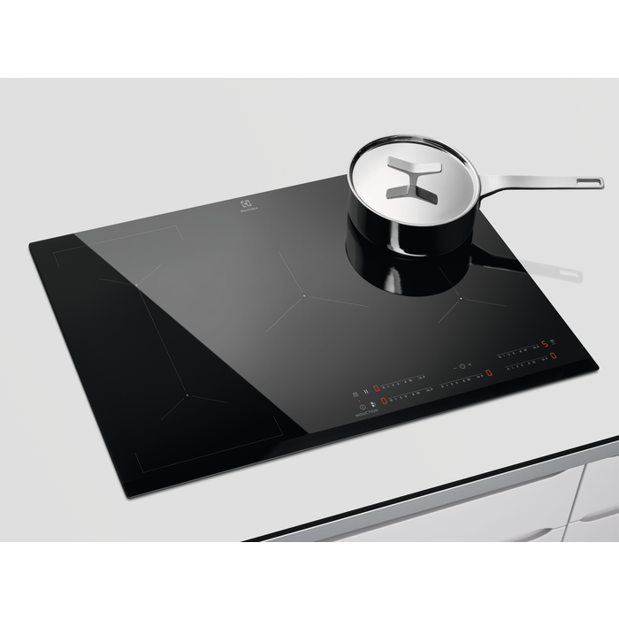 Electrolux EIV835 fekete, beépíthető, indukciós, főzőzóna: 5, beépíthető méret: 75cm, főzőlap