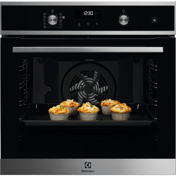 Electrolux EOD6P71X fekete, beépíthető, sütőtér: 72L, grill, légkeverés, pirolitikus, sütő