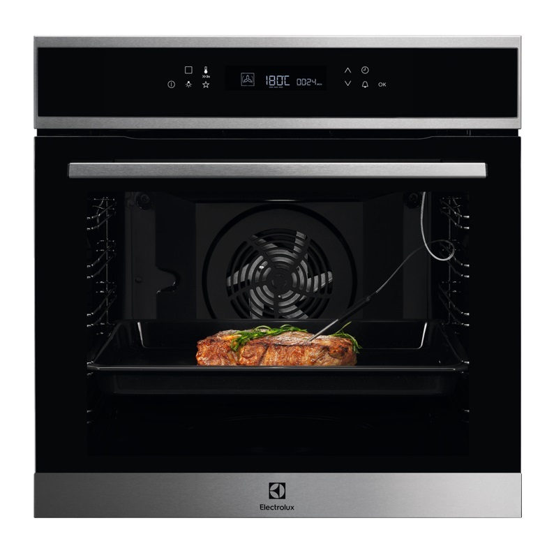 Electrolux EOE7P31X fekete, beépíthető, sütőtér: 72L, grill, légkeverés, pirolitikus, sütő