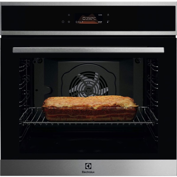 Electrolux EOE8P38X fekete-inox, beépíthető sütő, sütőtér:72L, grill, légkeverés, pirolitikus tisztítás, sütő