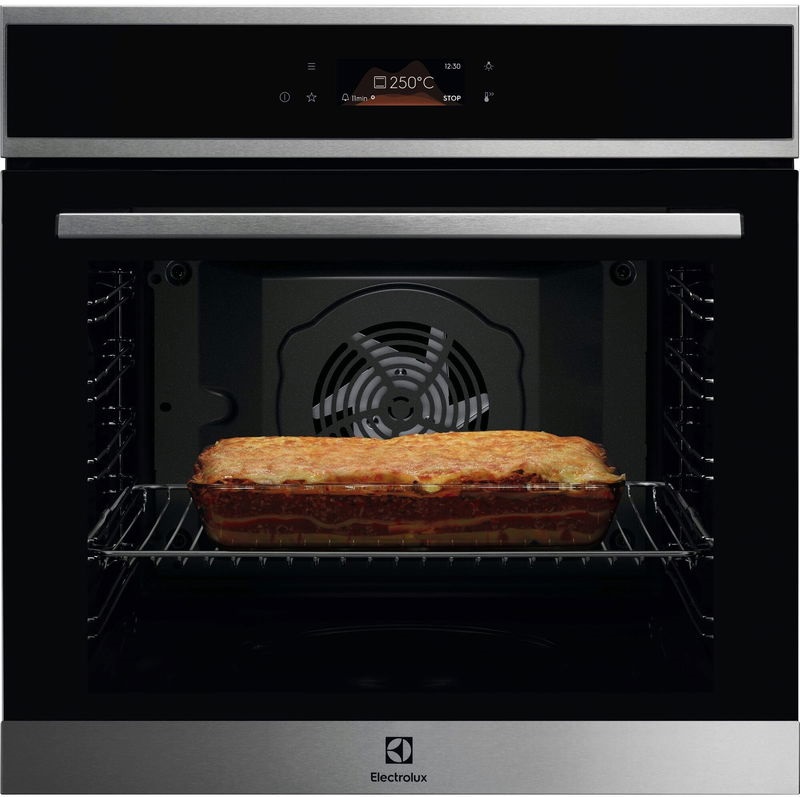 Electrolux EOE8P38X fekete-inox, beépíthető sütő, sütőtér:72L, grill, légkeverés, pirolitikus tisztítás, sütő