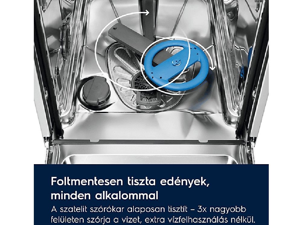 Electrolux ESG42310SW fehér, programok száma: 8, keskeny beépíthető, 9 terítékes mosogatógép 