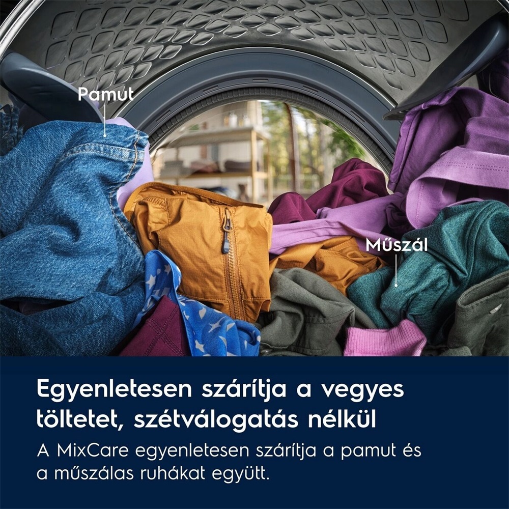 Electrolux EW6D185YE fehér, 8 kg, hőszivattyús, szárítógép