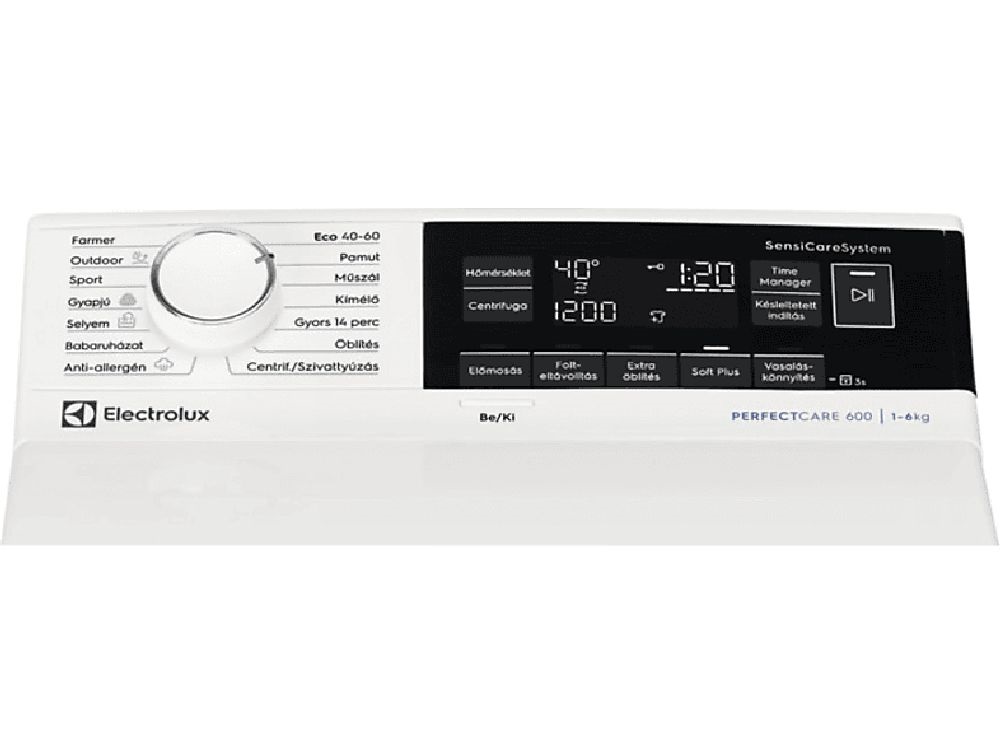 Electrolux EW6TN3062H PerfectCare fehér, felültöltős, max.1000ford., 6 kg, mosógép