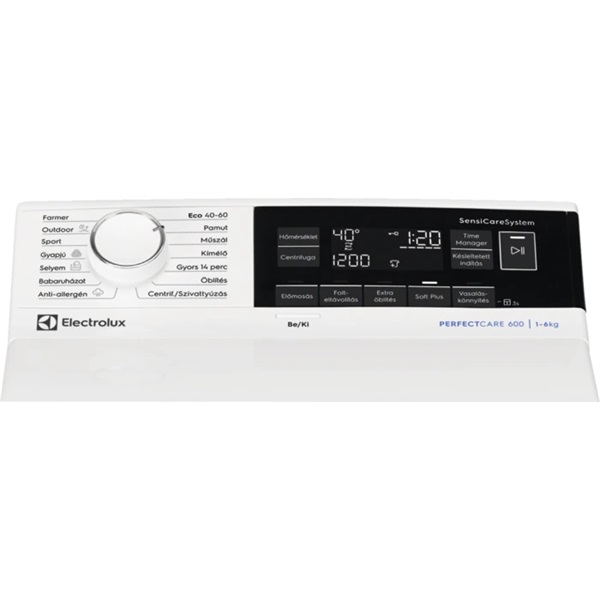 Electrolux EW6TN3262H fehér, felültöltős, max.1200ford., 6 kg, mosógép (Újszerű)