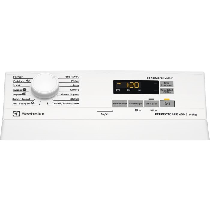Electrolux EW6TN5061FH fehér, felültöltős, max.1000ford., 6 kg, mosógép (Újszerű)