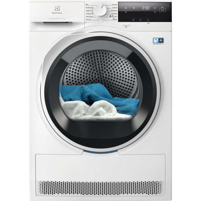 Electrolux EW7D384VE DelicateCare fehér, 8 kg, hőszivattyús, szárítógép