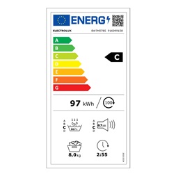 Electrolux EW7H578S fehér, 8 kg, hőszivattyús, szárítógép