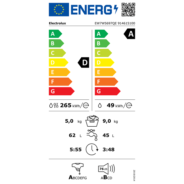 Electrolux EW7W5697QE SteamCare mosó-szárítógép