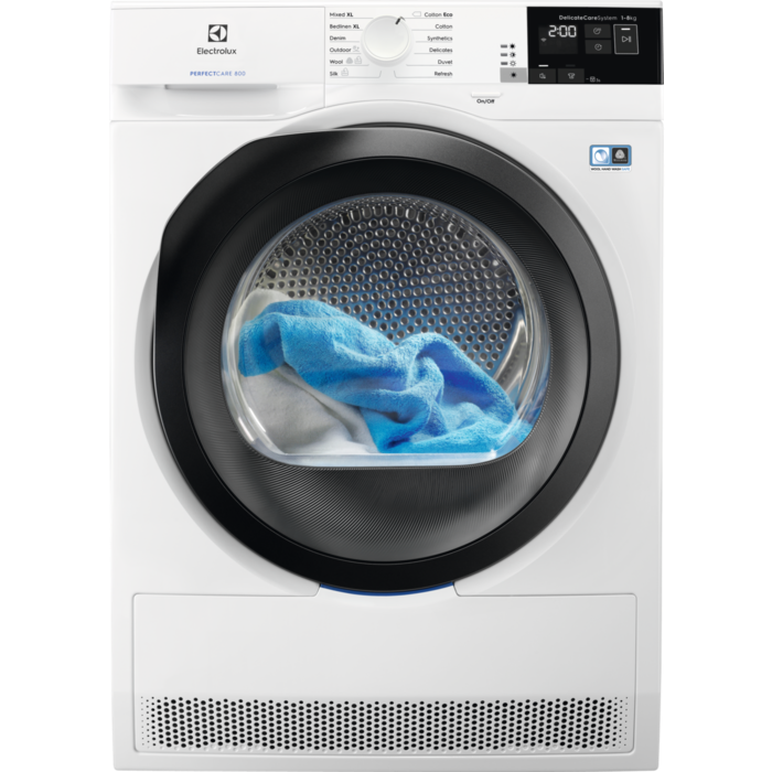 Electrolux EW8H458B fehér, 8 kg, hőszivattyús, szárítógép