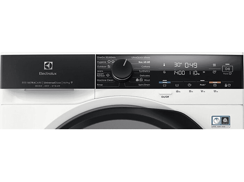 Electrolux EW8W4402QE fehér, elöltöltős, max.1400ford., 11 kg/7 kg, mosó-szárítógép (Újszerű)