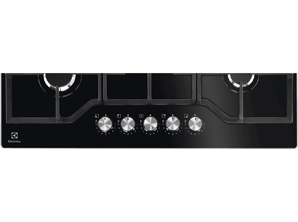 Electrolux KGG75362K fekete, beépíthető, gáz, főzőzóna: 4 +1 wok égőfej, beépíthető méret: 56cm, főzőlap