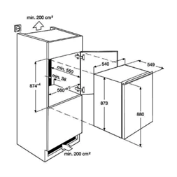 Electrolux LFB2AF88S beépíthető, Hűtő:110L, Fagyasztó:14L, hűtőszekrény (Újszerű)