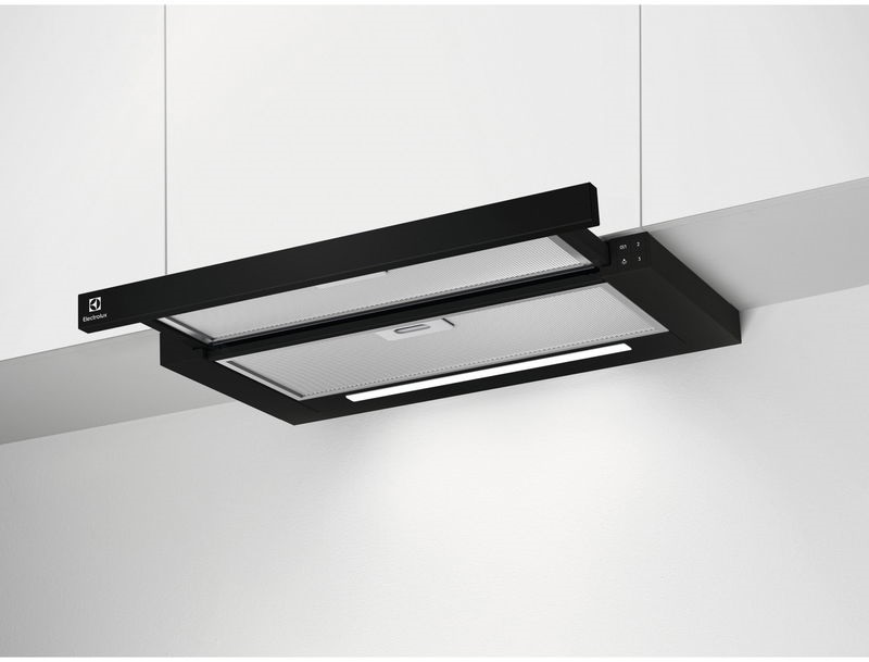 Electrolux LFP616K inox, beépíthető, kihúzható, méret:60cm, teleszkópos, zajszint: 68dB páraleszívó