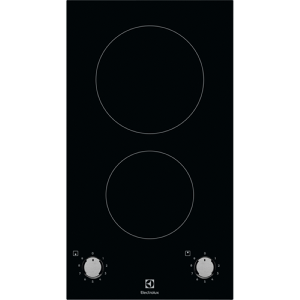 Electrolux LHR3210CK fekete, beépíthető, elektromos üvegkerámia, főzőzóna: 2, beépíthető méret: 27cm, főzőlap