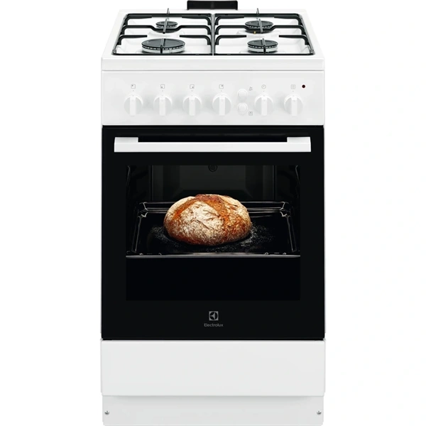Electrolux LKG500003W fehér, szabadonálló, gáz, főzőzóna: 4, sütő:55L, grill, tűzhely