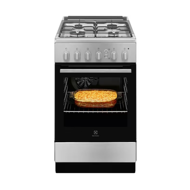 Electrolux LKG504000X inox, szabadonálló, gáz, főzőzóna: 4, sütő:57L, grill, tűzhely
