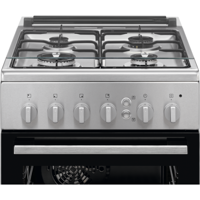 Electrolux LKG504000X inox, szabadonálló, gáz, főzőzóna: 4, sütő:57L, grill, tűzhely