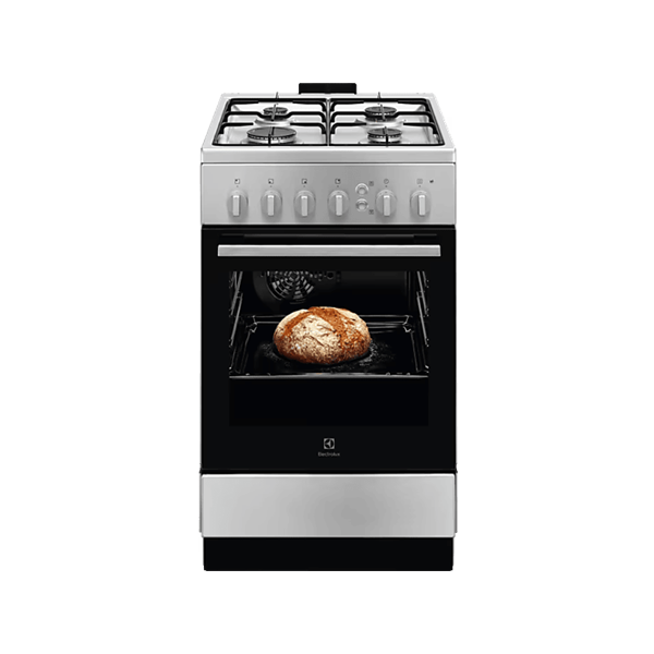 Electrolux LKG504011X Inox, szabadonálló, gáz, főzőzóna: 4, sütő:57L, grill, tűzhely (Újszerű)